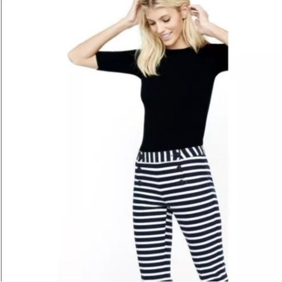 Express Striped Sailor Ankle Pants - Picture 3 of 9